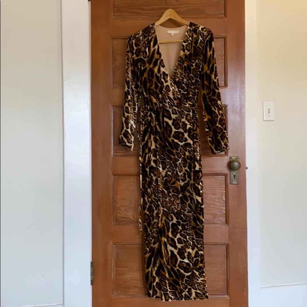 Leopard wrap dress